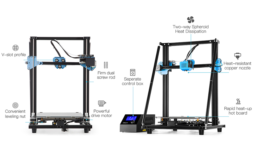 Refurbished Creality Cr 10 V2 3d Printer With Silent Mainboard And 300x300x400mm Build Volume 2571