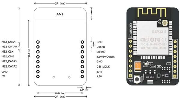 ESP32-CAM Camera Module OV2640 2MP Camera Development Board Wireless WiFi Bluetooth - Image 4